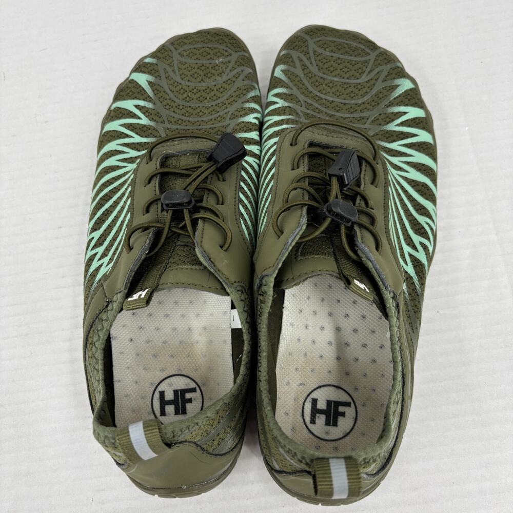 HF Hike Footwear Barefoot Sneaker Size EU 40 Army Green‎ Pull On Stretch Laces - Picture 3 of 8